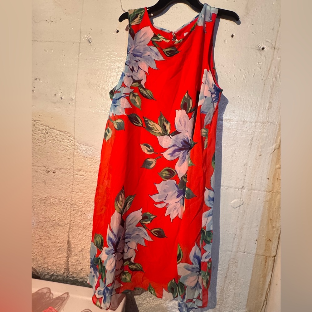 Jessica Red Floral Midi Dress